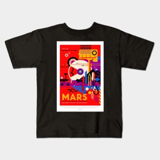 Mars, Travel Poster Kids T-Shirt